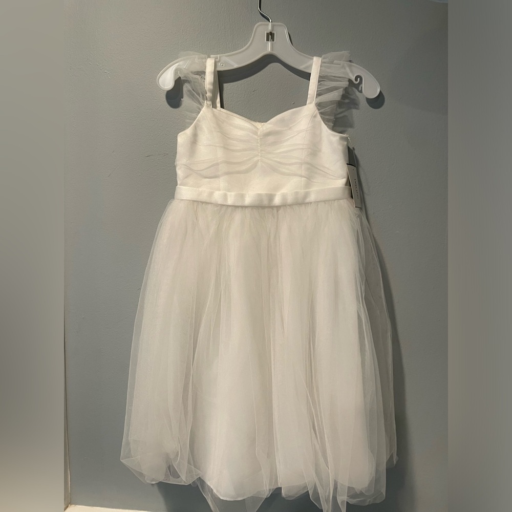 David’s bridal tulle flower girl dress